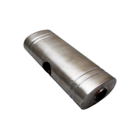5 x 18 x 24in Oval Muffler - 2.5in Single-Side In, Dual 2.25in Side Out