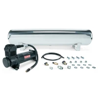 4 Gal. Polished Tank w/ Viair 444b Blk Compressor Incl. Fittings & Mounting Hardware