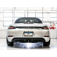 Porsche 718 Boxster / Cayman Track Edition Exhaust - Chrome Silver Tips