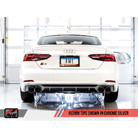 Audi B9 S5 Sportback Track Edition Exhaust - Non-Resonated (Silver 102mm Tips)