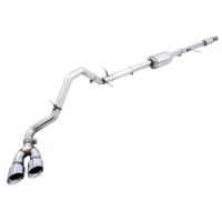 4th Gen GM 1500 5.3L 0FG Catback Dual Side Exit (Flat Bumper) - Chrome Tips