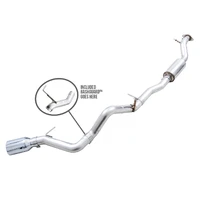 2021+ Ford Bronco 0FG Single Rear Exit Exhaust w/Chrome Silver Tip & Bash Guard