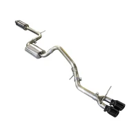 VW MK7 Golf SportWagen Touring Edition Exhaust w/Diamond Black Tips (90mm)