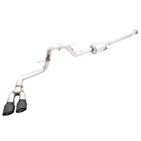 0FG 21+ Ford F150 Dual Side Exit Cat-Back Exhaust - 4.5in Diamond Black Tips