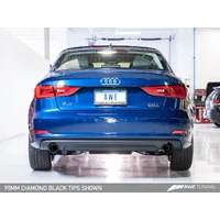 Audi 8V A3 Touring Edition Exhaust - Dual Outlet Chrome Silver 90 mm Tips