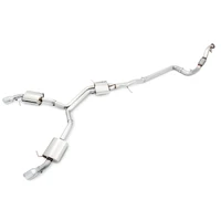 Audi B9 A4 Touring Edition Exhaust Dual Outlet - Chrome Silver Tips (Includes DP)