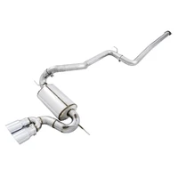 Ford Focus ST Touring Edition Cat-back Exhaust - Non-Resonated - Chrome Silver Tips