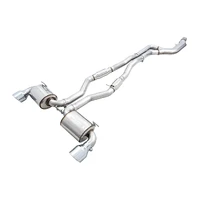 2020 Toyota Supra A90 Resonated Touring Edition Exhaust - 5in Chrome Silver Tips