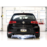 VW MK7 GTI Touring Edition Exhaust - Diamond Black Tips
