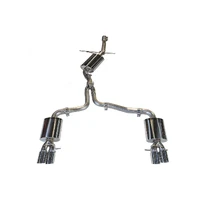 Audi B8 A4 Touring Edition Exhaust - Quad Tip Polished Silver Tips - Does Not Fit Cabrio