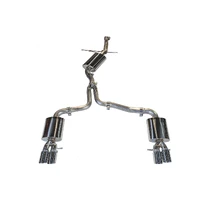 Audi B8 A5 2.0T Touring Edition Exhaust - Quad Outlet Polished Silver Tips