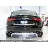 Audi C7.5 A7 3.0T Touring Edition Exhaust - Quad Outlet Chrome Silver Tips