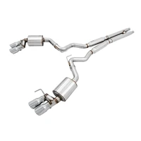 2018+ Ford Mustang GT (S550) Cat-back Exhaust - Touring Edition (Quad Chrome Silver Tips)