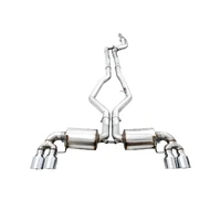 2019+ BMW M340i (G20) Non-Resonated Touring Edition Exhaust - Quad Chrome Silver Tips