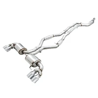 2019+ BMW M340i (G20) Resonated Touring Edition Exhaust - Quad Chrome Silver Tips