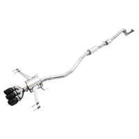 2017+ Honda Civic Type R Touring Edition Exhaust w/Front & Mid Pipe - Diamond Blk Tips