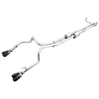 22-23 GMC Sierra 1500 AT4X 6.2L 0FG Catback Split Dual (Flat Bumper) - Diamond Black Tips