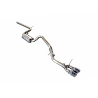 VW MK7 Golf SportWagen Track Edition Exhaust w/Diamond Black Tips (90mm)