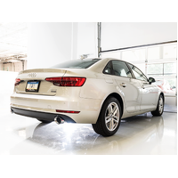 Audi B9 A4 Track Edition Exhaust Dual Outlet - Chrome Silver Tips (Includes DP)