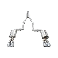 2015+ Dodge Challenger 6.4L/6.2L Non-Resonated Touring Edition Exhaust - Quad Silver Tips