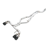 2019+ BMW M340i (G20) Track Edition Exhaust - Quad Diamond Black Tips