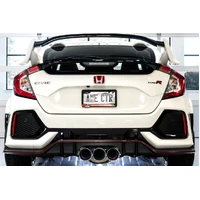 2017+ Honda Civic Type R Track Edition Exhaust w/Front Pipe & Triple Chrome Silver Tips
