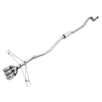 2016+ Honda Civic Si Track Edition Exhaust w/Front Pipe & Triple Chrome Silver Tips