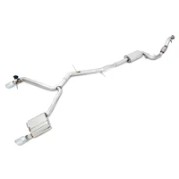 Audi B9 A4 SwitchPath Exhaust Dual Outlet - Chrome Silver Tips (Includes DP and Remote)