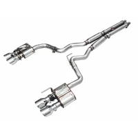 2024 Ford Mustang GT Fastback S650 RWD SwitchPath Catback Exhaust w/ Quad Chrome Silver Tips