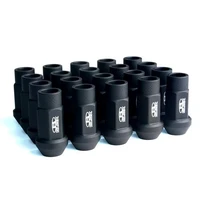 Racing Street Series Forged Lug Nuts - Flat Black 12 x 1.5mm - Set of 20