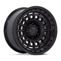Sahara BR014 17x9 5x127 0mm Matte Black Gloss Black Lip