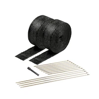 Exhaust Wrap Kit - Black Titanium Wrap Locking Ties & Locking Tie Tool