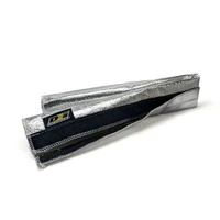 Heat Shroud 2-1/2in x 3ft - Aluminized Sleeving-Hook and Loop Edge