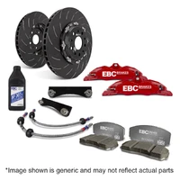 EBC Racing 12-17 Ford Fiesta ST (Mk7) Red Apollo-4 Calipers 330mm Rotors Front Big Brake Kit