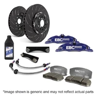 EBC Racing 11-18 Ford Focus ST (Mk3) Blue Apollo-4 Calipers 355mm Rotors Front Big Brake Kit