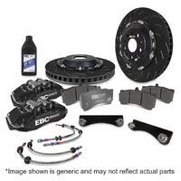 EBC Racing 2019+ Toyota GR Supra Black Apollo-6 Calipers 380mm Rotors Front Big Brake Kit