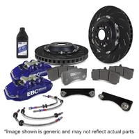 EBC Racing 2019+ Toyota GR Supra Blue Apollo-6 Calipers 380mm Rotors Front Big Brake Kit