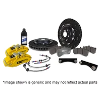 EBC Racing 2019+ Toyota GR Supra Yellow Apollo-6 Calipers 380mm Rotors Front Big Brake Kit
