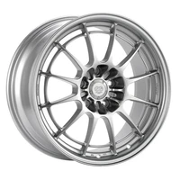 NT03+M 18x8.5 5x114.3 38mm Offset 72.6mm Bore Silver Wheel G35/350z