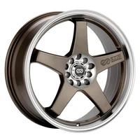 EV5 17x7 4x100/114.3 38mm Offset 72.6 Bore Diameter Matte Bronze w/ Machined Lip Wheel
