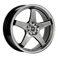 EV5 18x7.5 5x100/114.3 38mm Offset 72.6 Bolt Diameter Hyper Black w/ Machined Lip Wheel