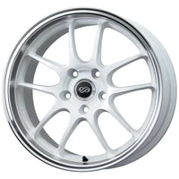 PF01SS 17x9 5x114.3 48mm Offset 75mm Bore Diameter White with Machined Lip Wheel