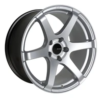 T6S 18x8 32mm Offset 5x120 Bolt Pattern 72.6 Bore Matte Silver Wheel