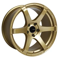T6S 18x8 45mm Offset 5x100 Bolt Pattern 72.6 Bore Gold Wheel