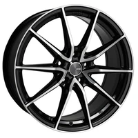 DRACO 16x7 5x114.3 45mm Offset 72.6 Bore Black Machined Wheel