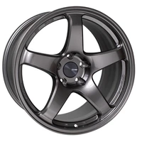 PF05 19x8 5x100 45mm Offset 75mm Bore Dark Silver Wheel