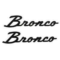 Classic Script Fender Badges - Matte Black Pair (Bronco 21+)