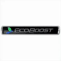 Black/Silver EcoBoost Emblem 3-1/2in x 9/16in - Set of 2