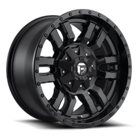 Sledge D596 17x9 5x114.3/5x127 +1mm Matte Black Gloss Black Lip