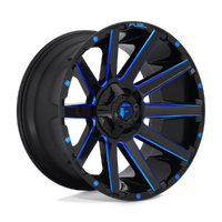 Contra D644 20x9 5x114.3/5x127 +1mm Gloss Black Blue Tinted Clear